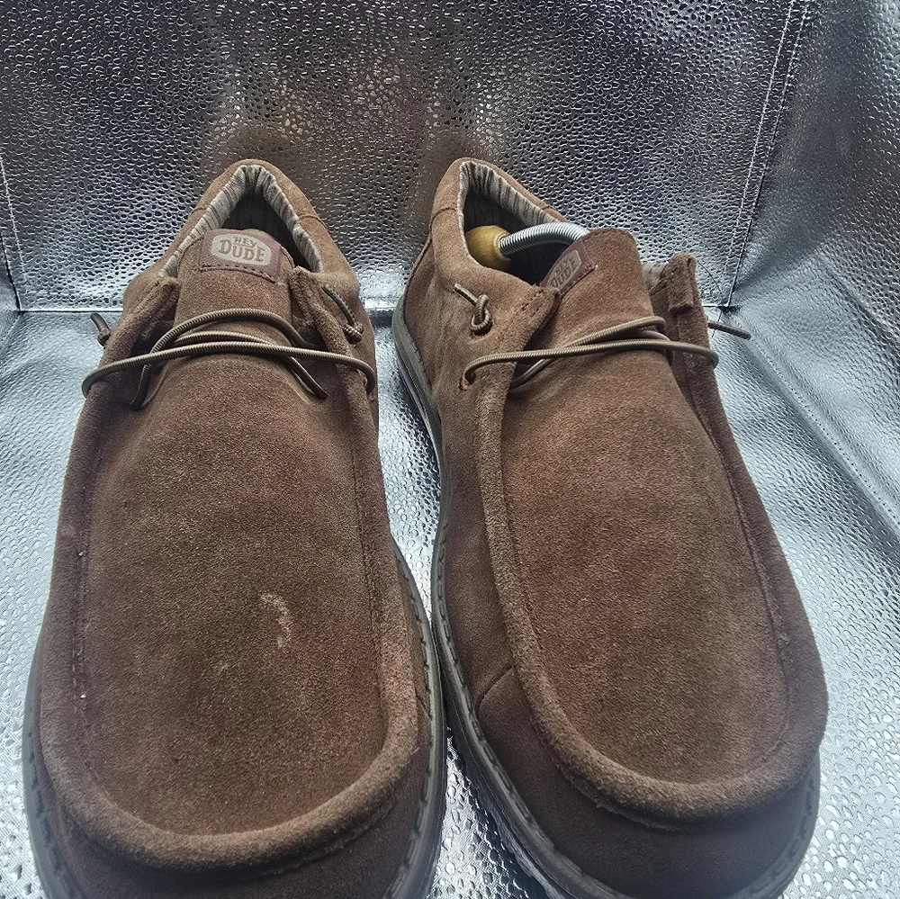 Hey Dude Brown Suede Casual Slip-On Loafers
